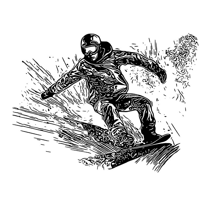 Snowboarding Ride Style Deep Snow Snowboard Move