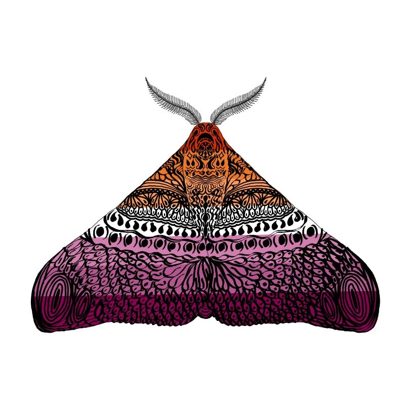 Lesbian pride moth
