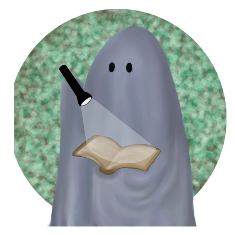 lesender Geist vor Tarnhintergrund