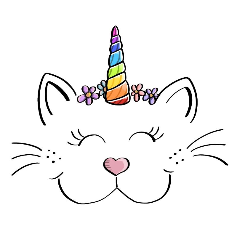 Caticorn - Katze Einhorn - Comic - Fun - Geschenk