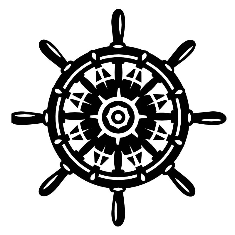 A ship wheel