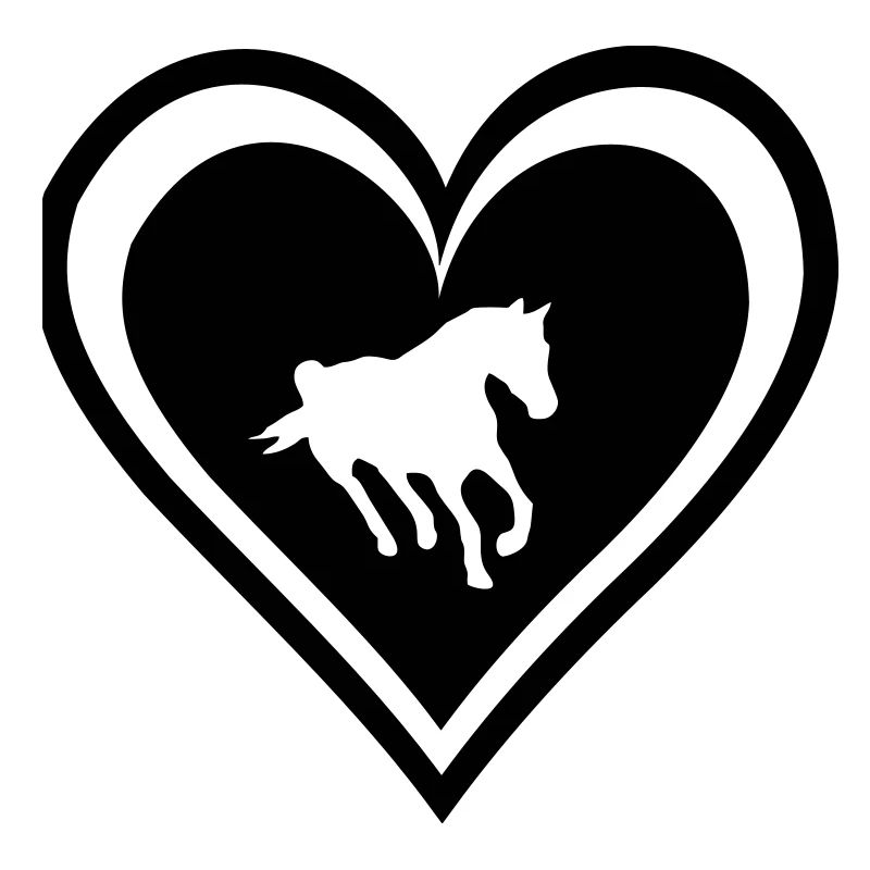 Herz mit Pferd