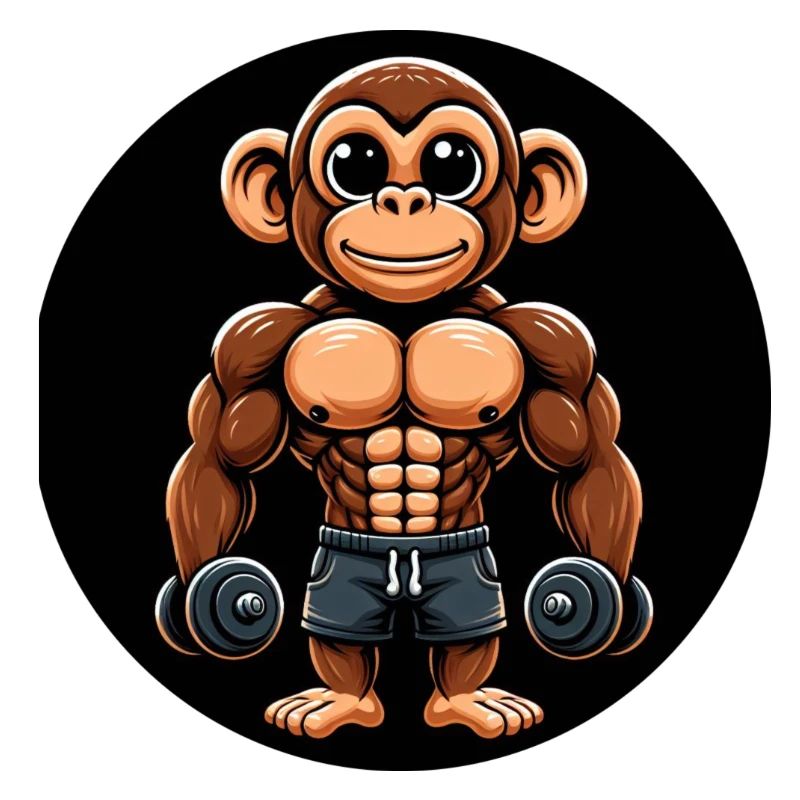 Affe Chimpanse Bodybuilder Training