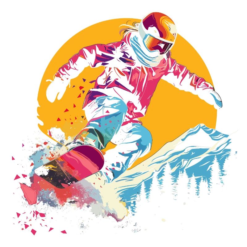 Snowboarder Synthwave
