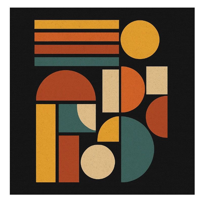 Geometric Colour Forms Retro