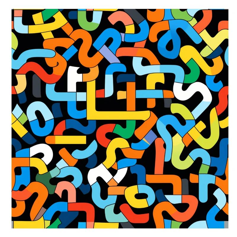 Intertwined Color Knot Pattern