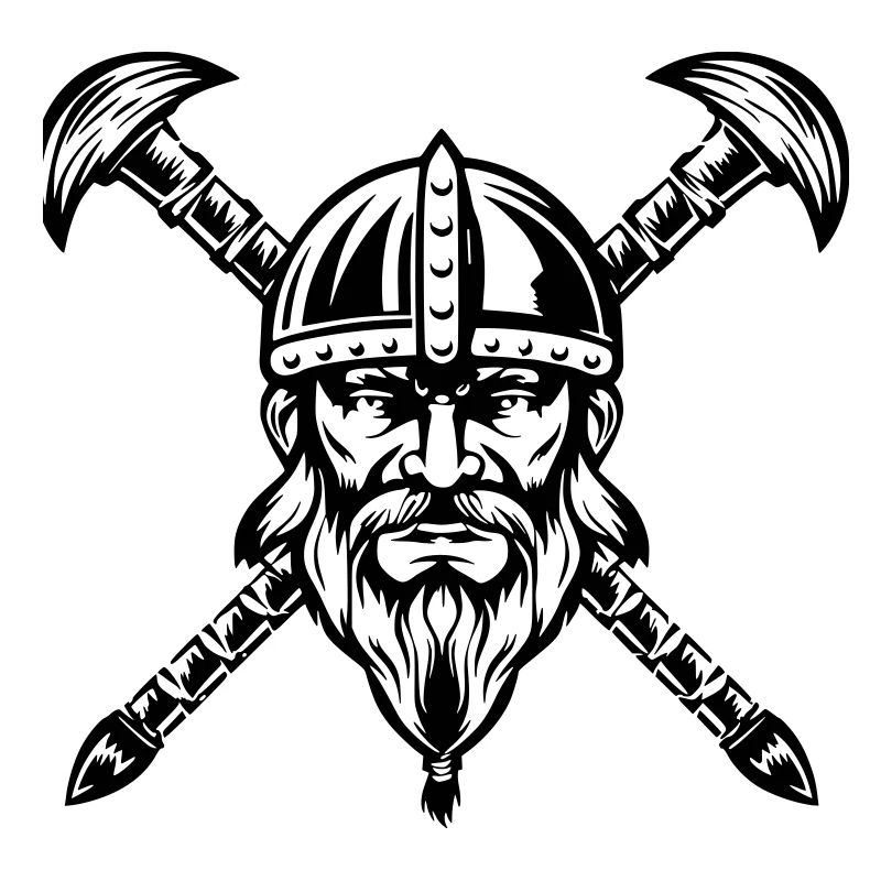 Bearded Viking Warrior Face
