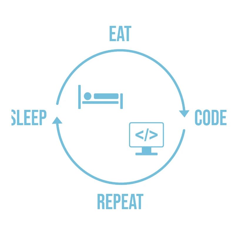 Répétition du code Manger Sommeil - Cycle du programmeur
