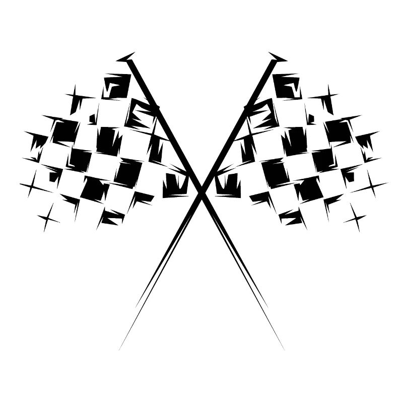 Icône du drapeau de course Illustration Icône du drapeau à damier