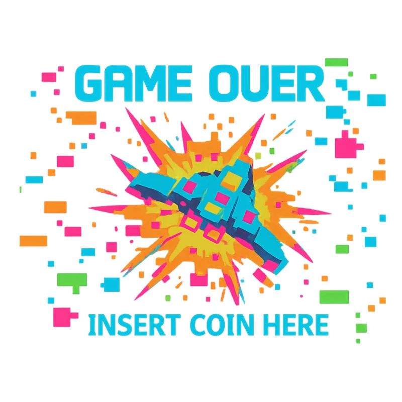 Game Over Neon Arcade Game