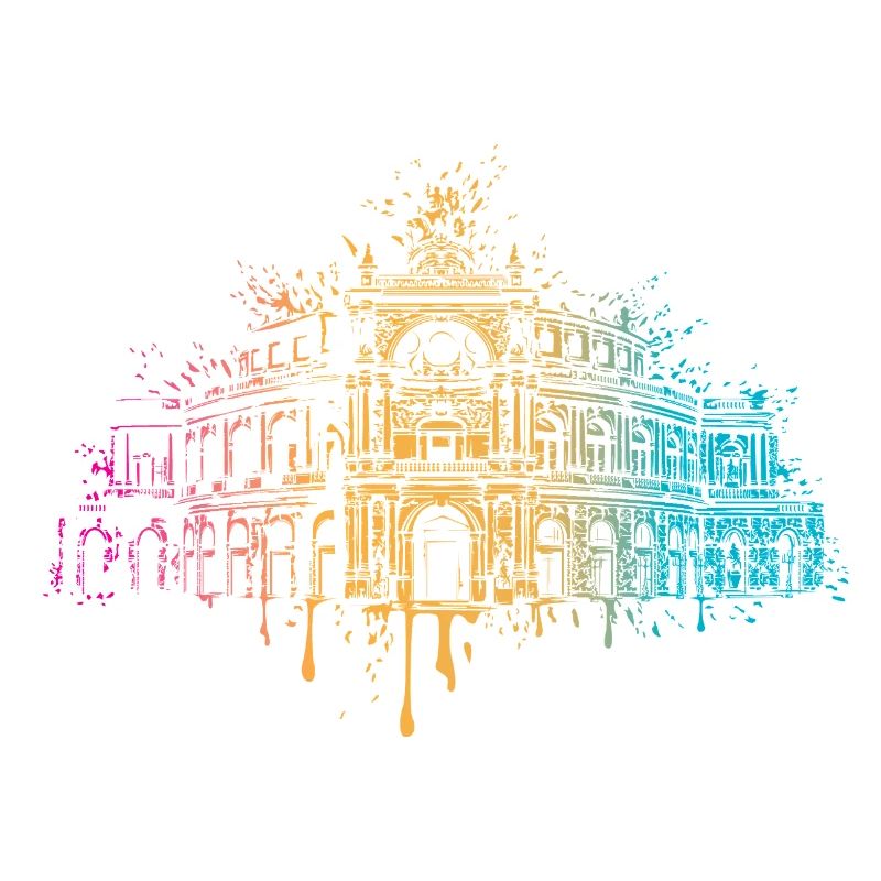 Bunte Semperoper Dresden Kunst