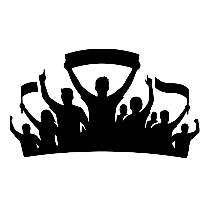 Fans Gruppe Silhouette