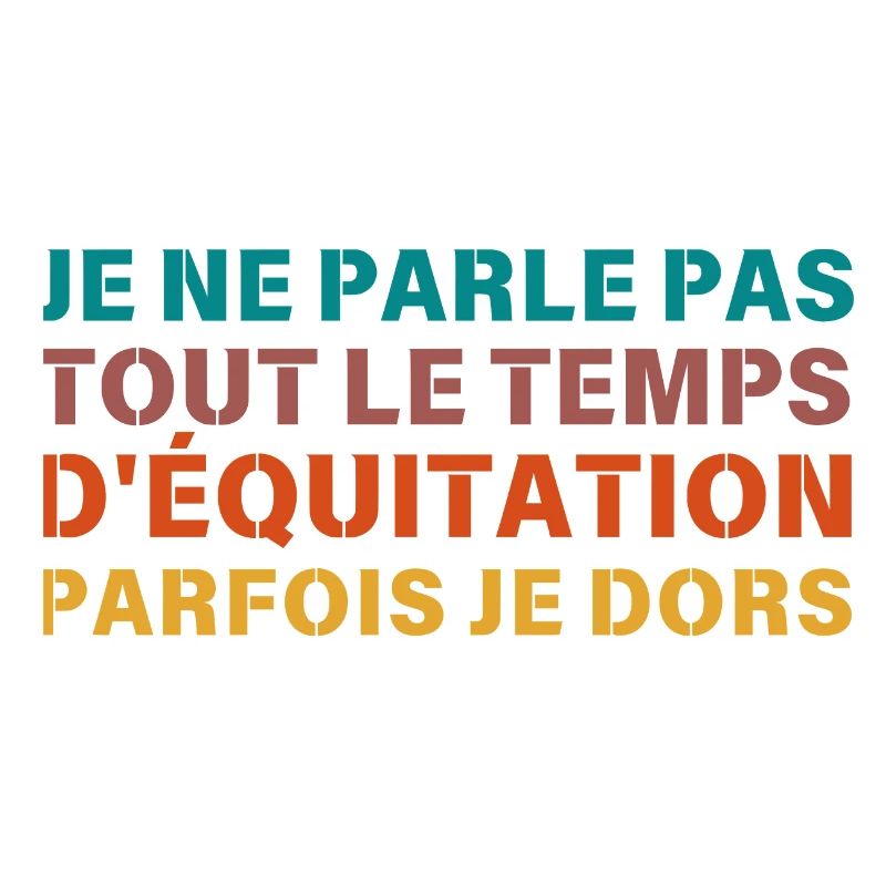 je ne parle pas que d equitation Retro