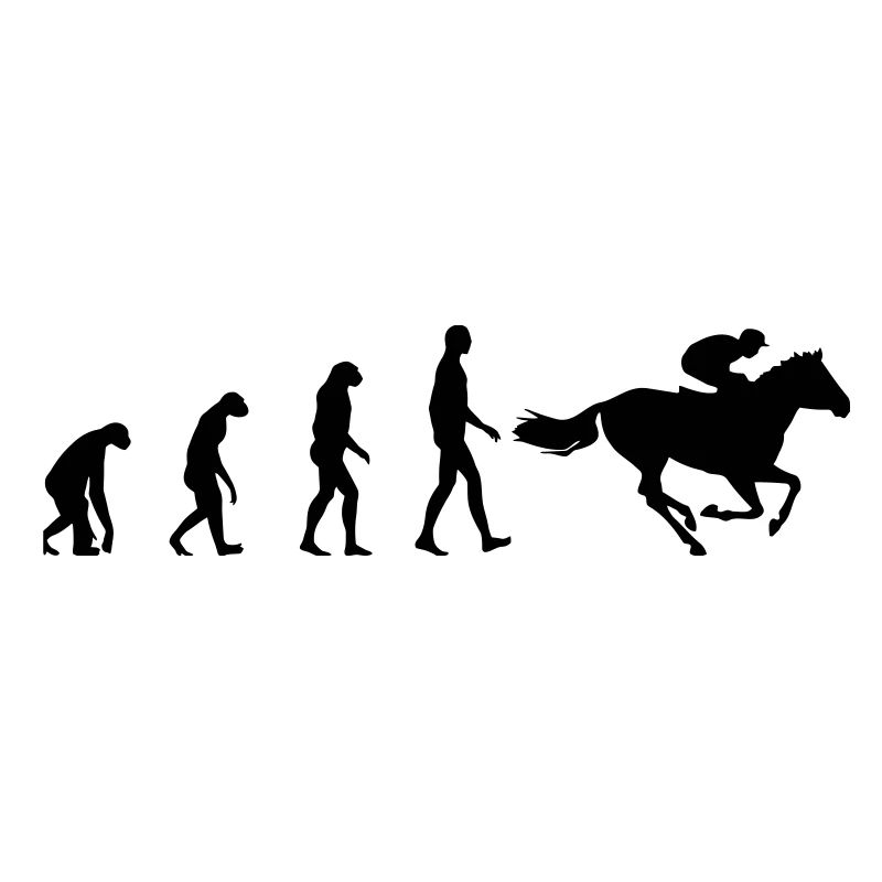 Évolution de l'homme vers le cavalier pro