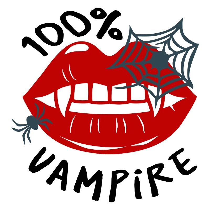Spider web with lip motif