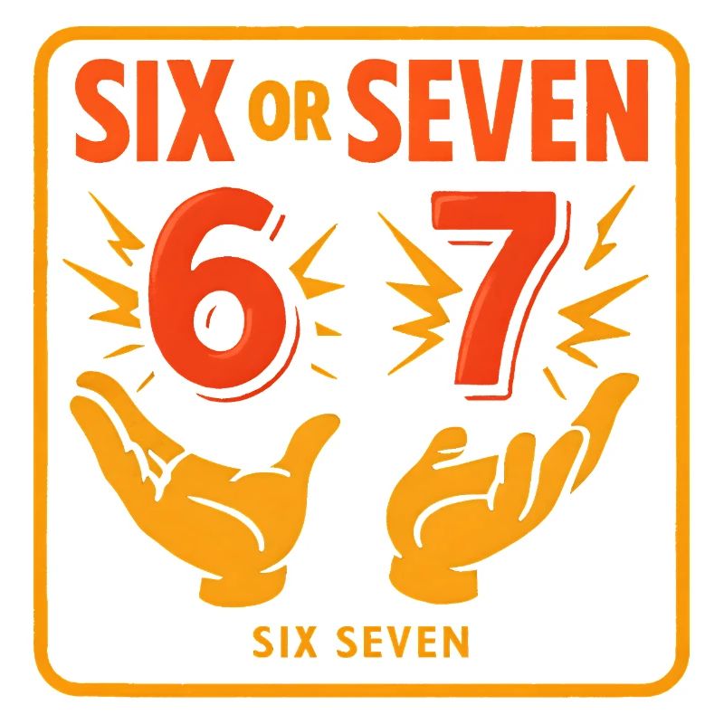 Six Seven 67 Meme Humor Gift Idea Funny