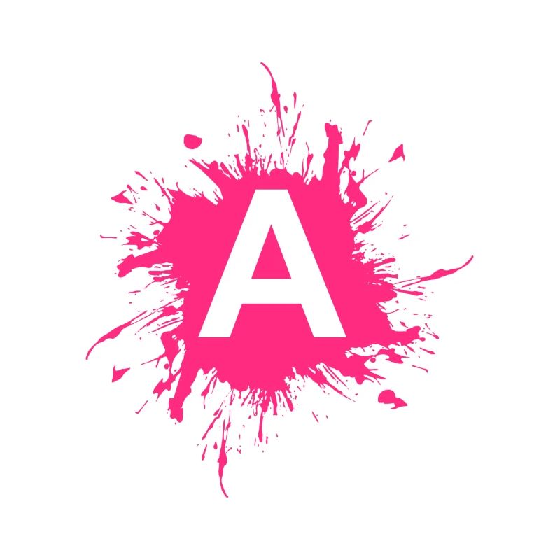 Team A Buchstabe A Anfangsbuchtabe Rosa