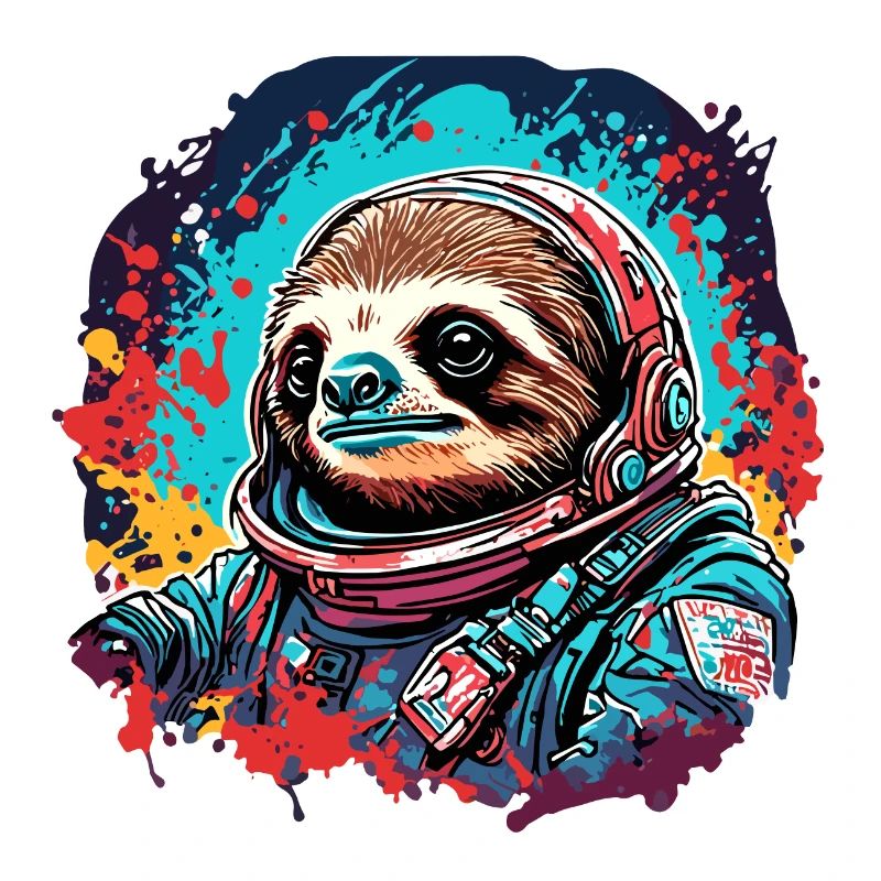 Astronaut / Space / Animal / Sloth / Spaceship