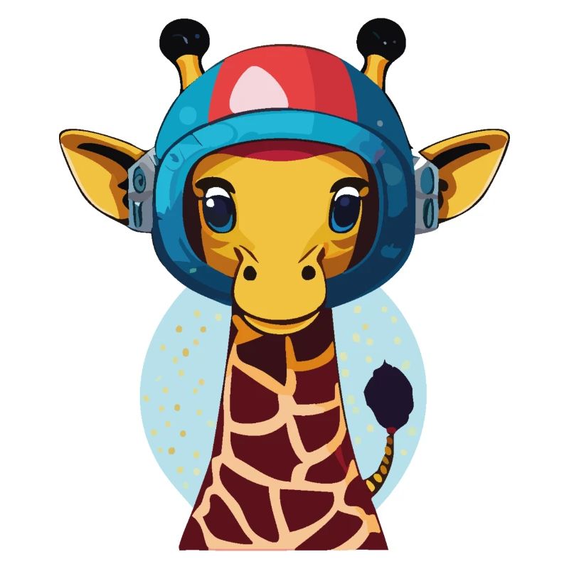 Girafe de l’espace avec casque