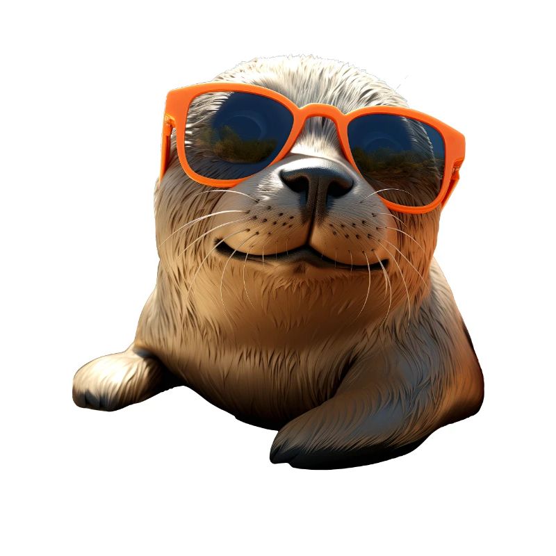 Phoque avec lunettes de soleil Phoque Morse Phoques mignons