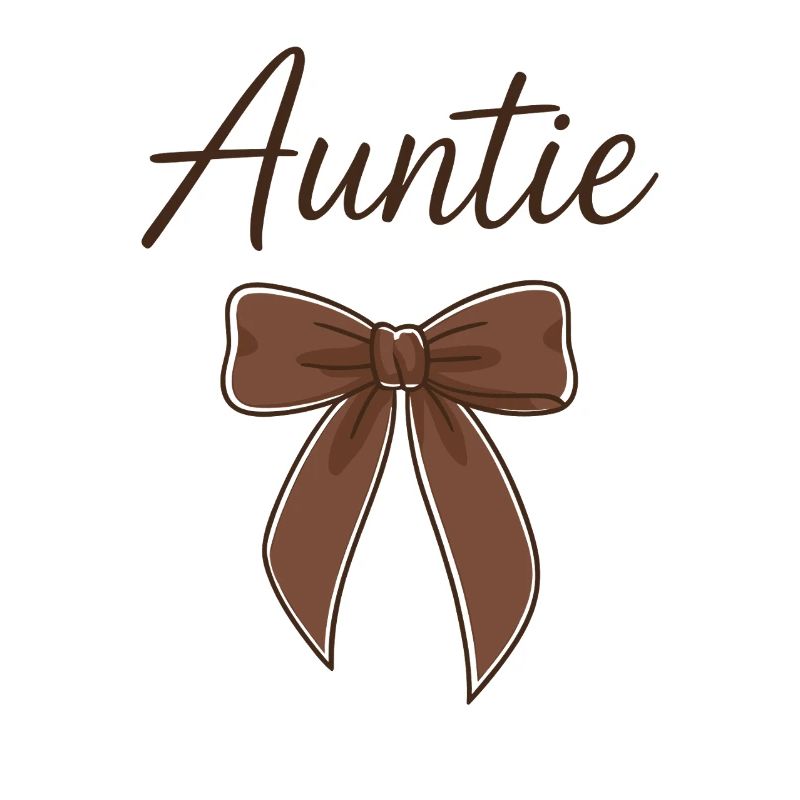 Auntie Bow - Brown Script Bow
