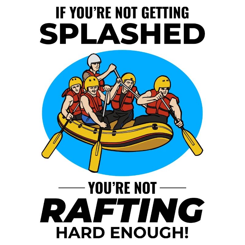 Rafting Team Raft Eau Vive Rafter Paddle Drôle