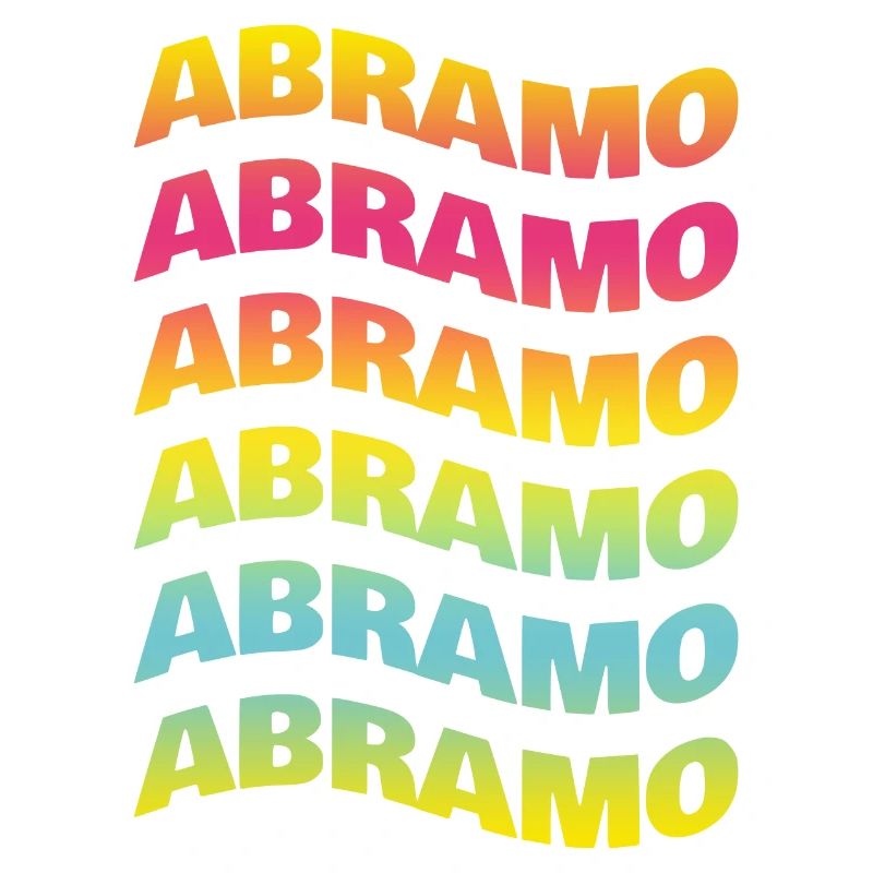 Abraham t-shirt text wave effect wave effect