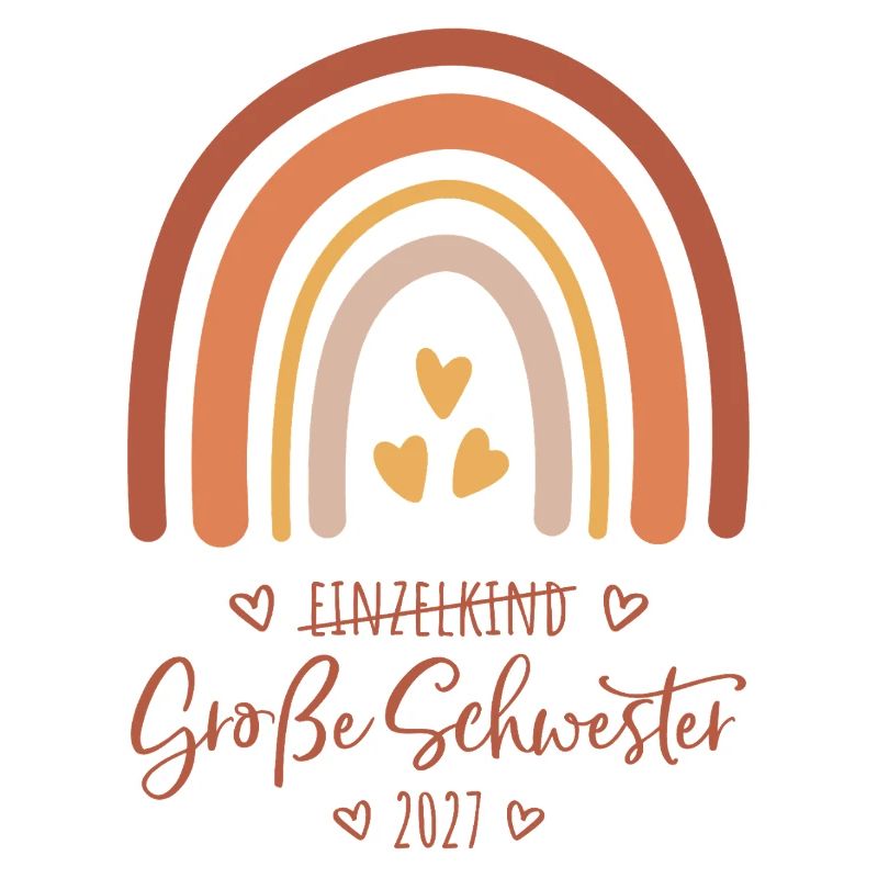 Große Schwester 2027 Boho Regenbogen 
