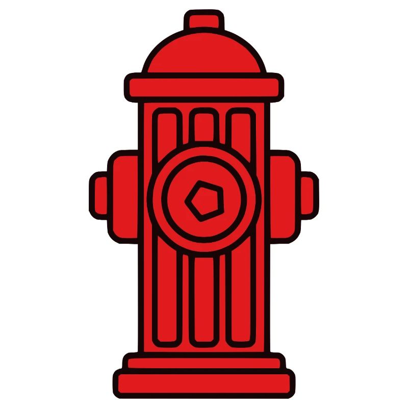 Classic Bold Red Fire Hydrant