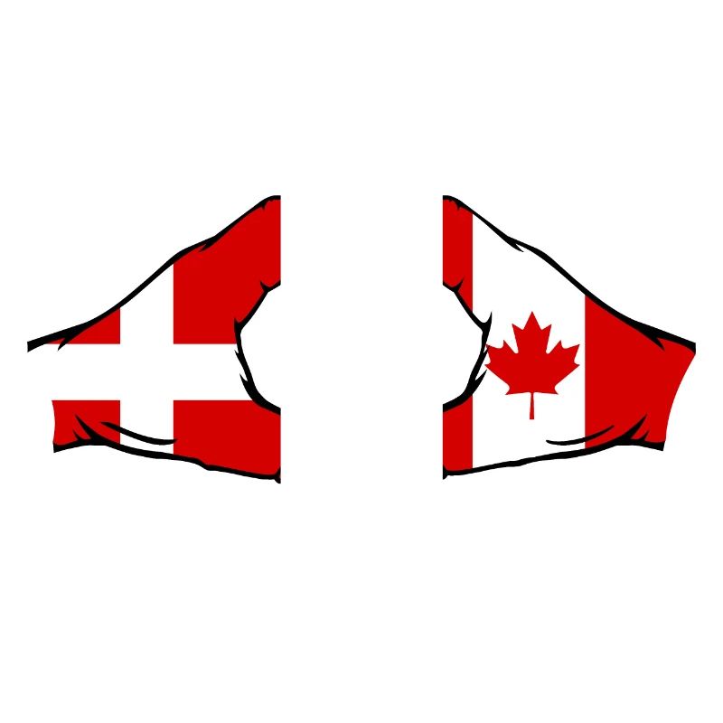 Denmark Canada Heart Shape with Hands