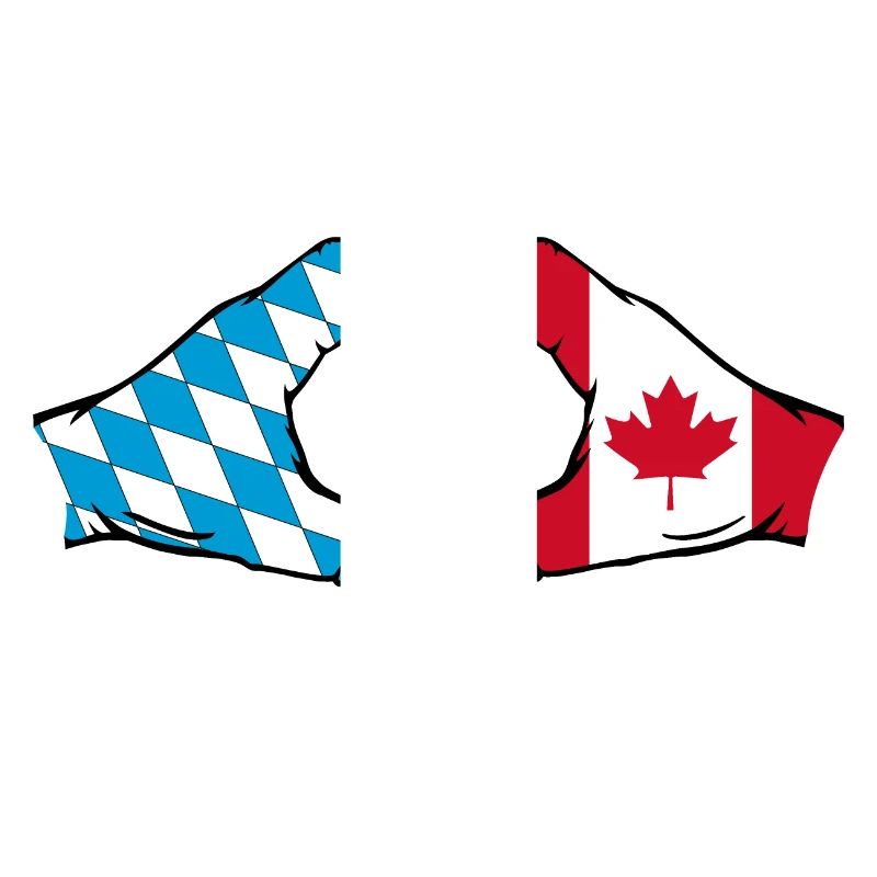Bavaria Canada Flag Hands Heart Shape