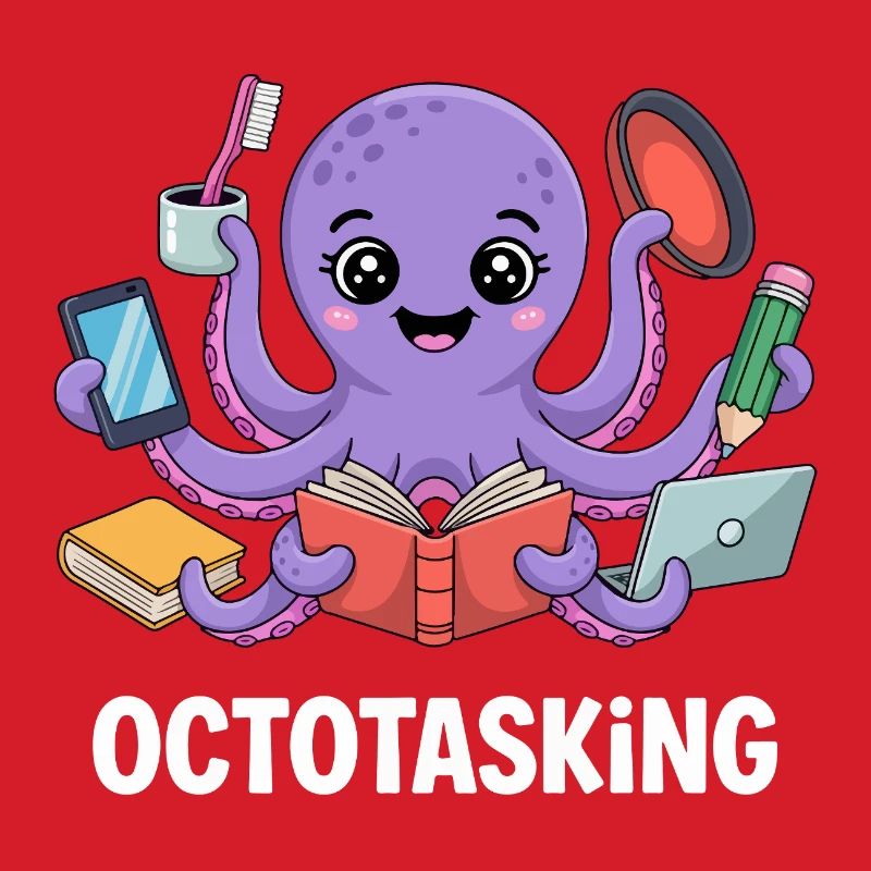 Octotasking Krake im Multitasking Modus