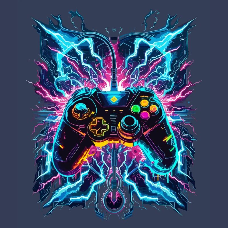 Neon Blitz Power Gaming Controller