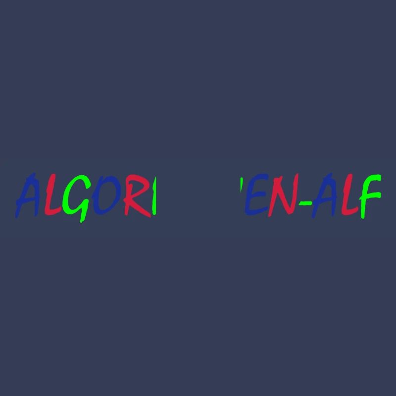 Algorithmes Alf – Typographie colorée