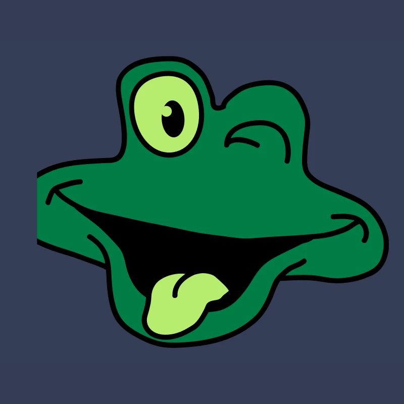Cheeky Comic Frog Face