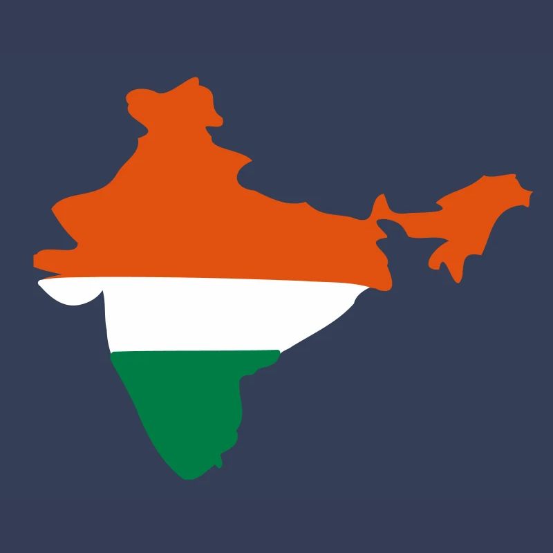 India Map Flag Inde