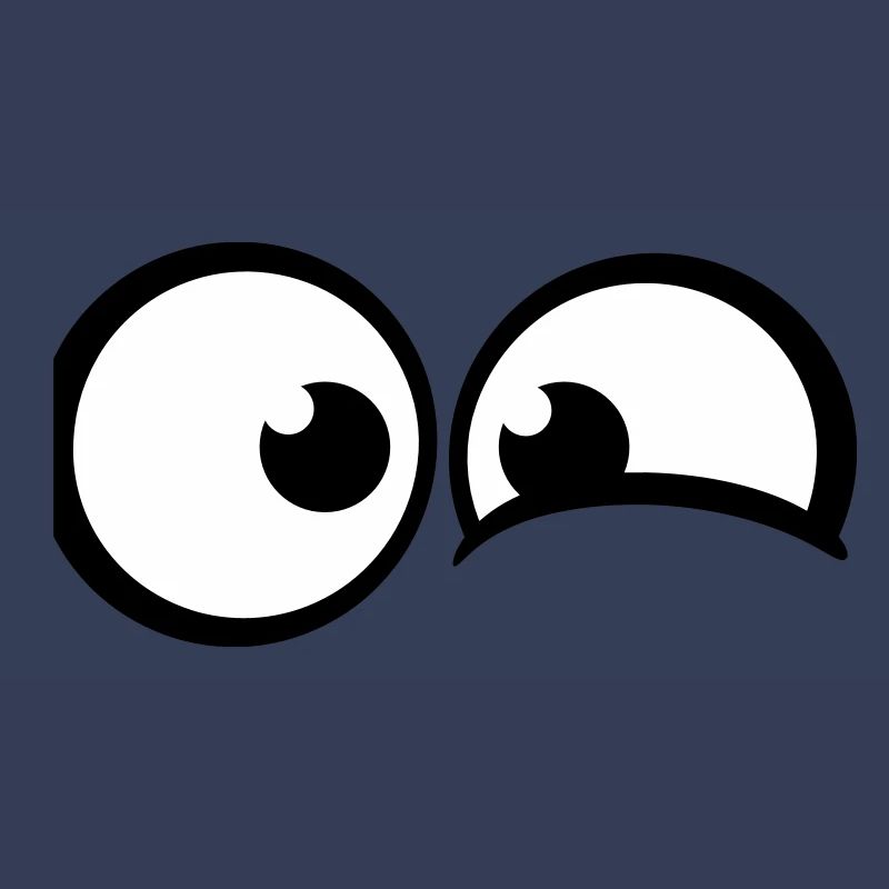 Anxious comic eyes