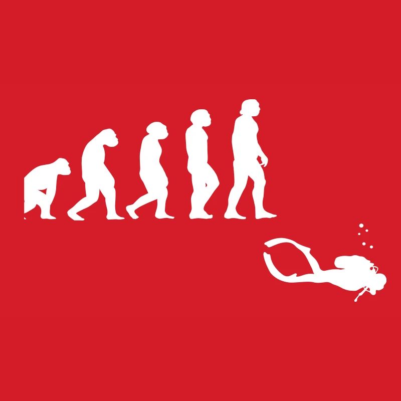 Evolution Tauchen mit Gerät