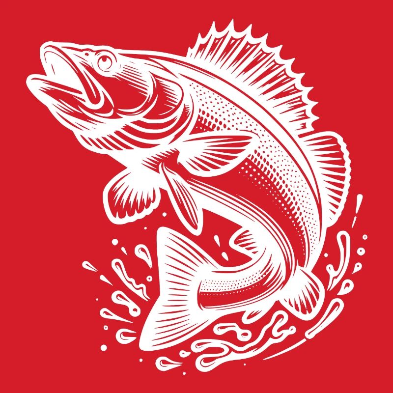 Large Jumping Zander Fish