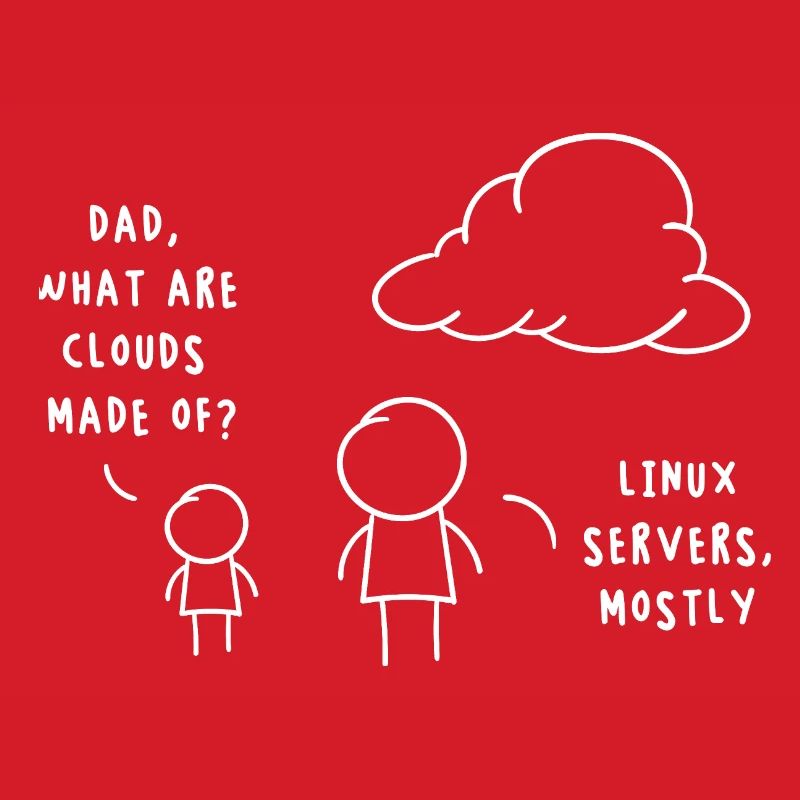 Linux Server Cloud Computing Lustiger Spruch
