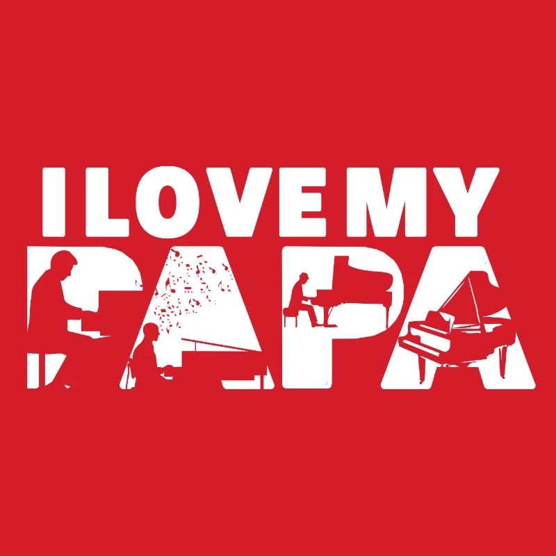 J’adore la silhouette musicale de mon Papa Piano Player