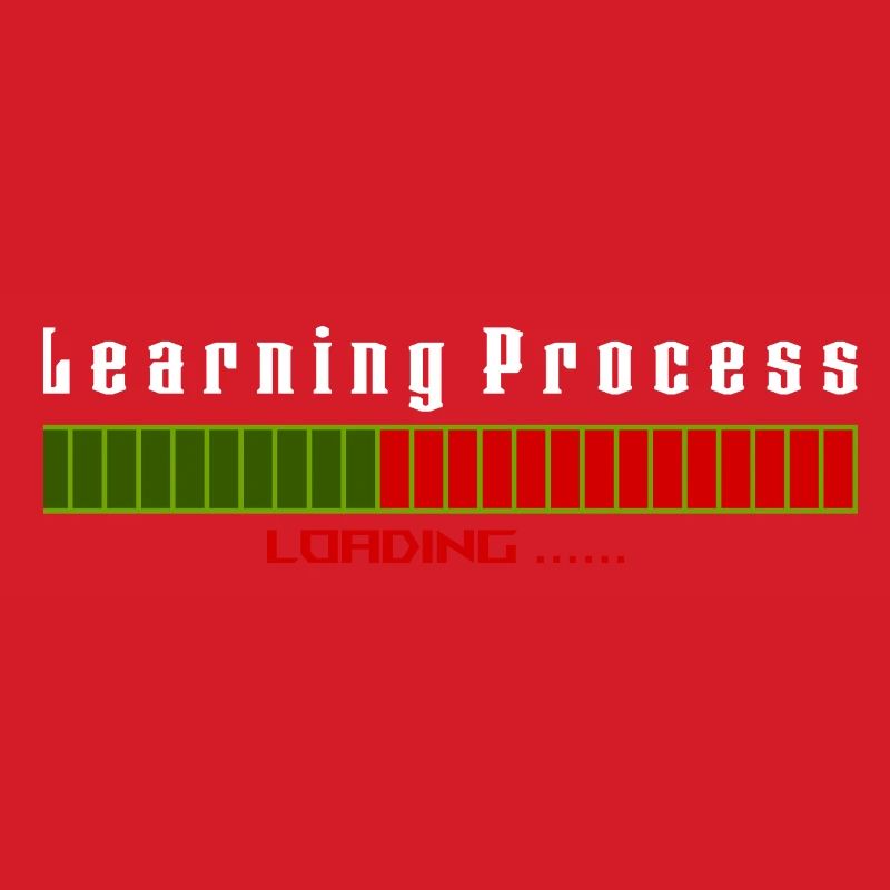 Learning Process Loading black shirt
