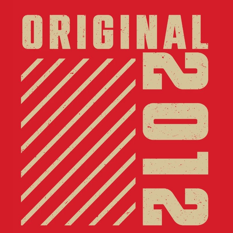 Original 2012 Authentic 2012 Vintage Bursdag
