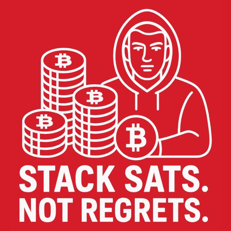 Conception de sweat à capuche Bitcoin – Stack Sats. Pas de regrets.
