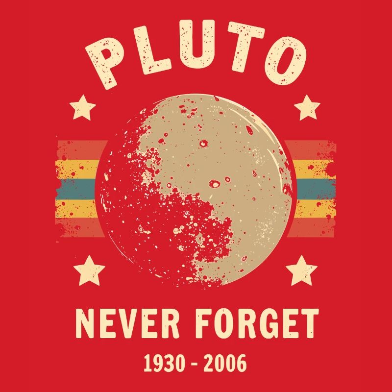 Pluto Never Forget – Retro Space