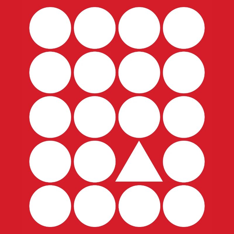 Geometric Grid Triangle Accent
