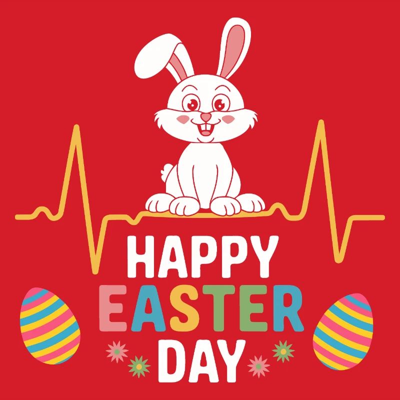 Happy Easter Day Bunny Easter Eggs