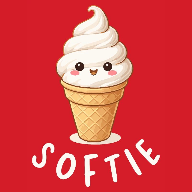 Softie. Softeis Liebe Eiscreme Statement