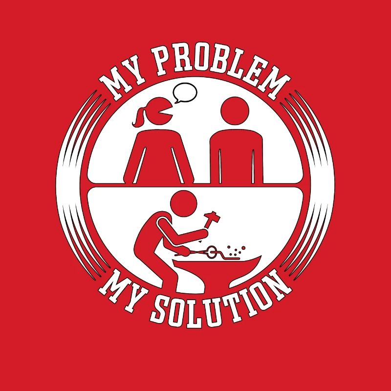 Blacksmithing My Problem My Solution Pictogram Dad