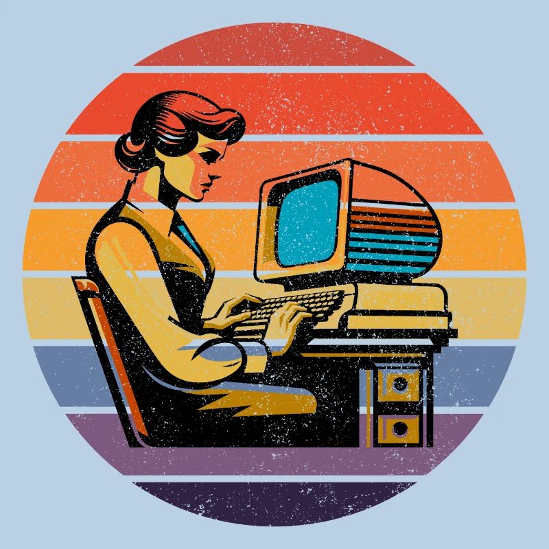 Retro-Programmierer: Vintage-Computerästhetik